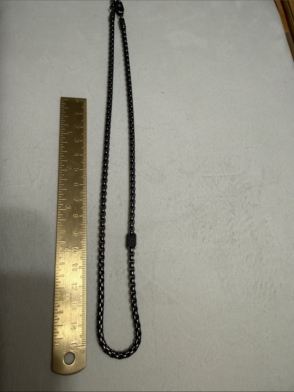 Fossil Men's Gunmetal Chain Necklace - Picture 5 of 5